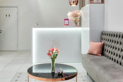 ACRILIC SLIM GOLD VASE