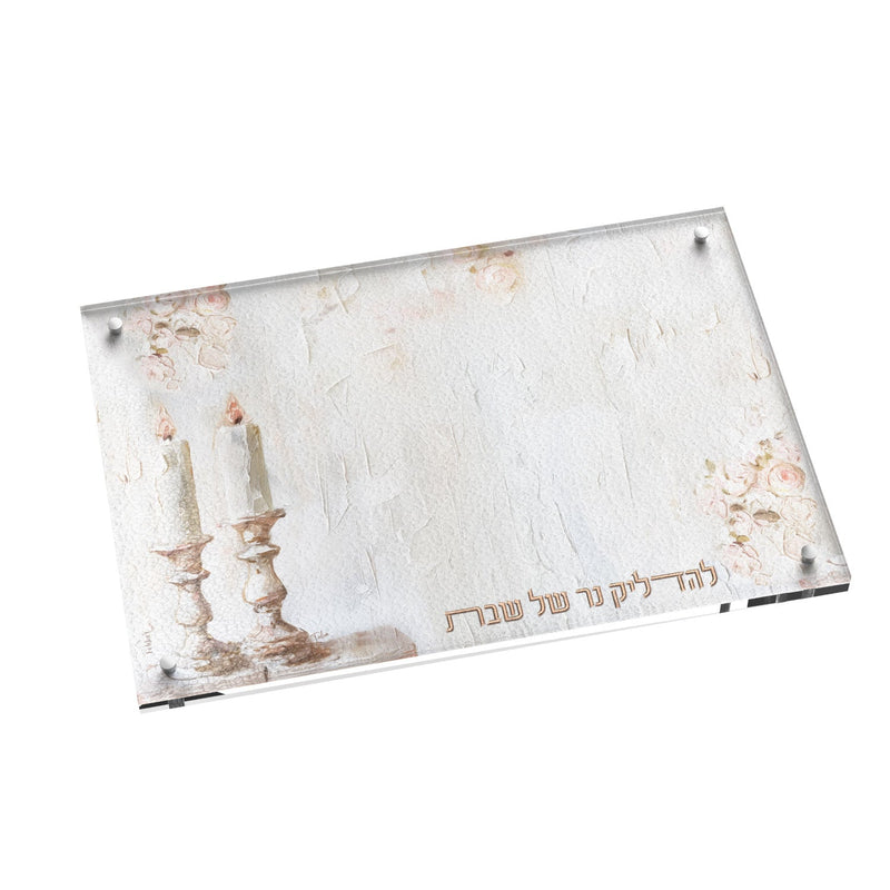 HNTLBR01 Leatherite Artwork Hadlakos Neiros Tray - Blush Rose