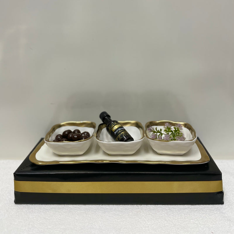 Mishloach Manos Tray w/3 bowls 