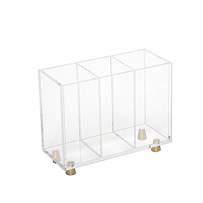 3 Section Acrylic Slim Flatware Caddy